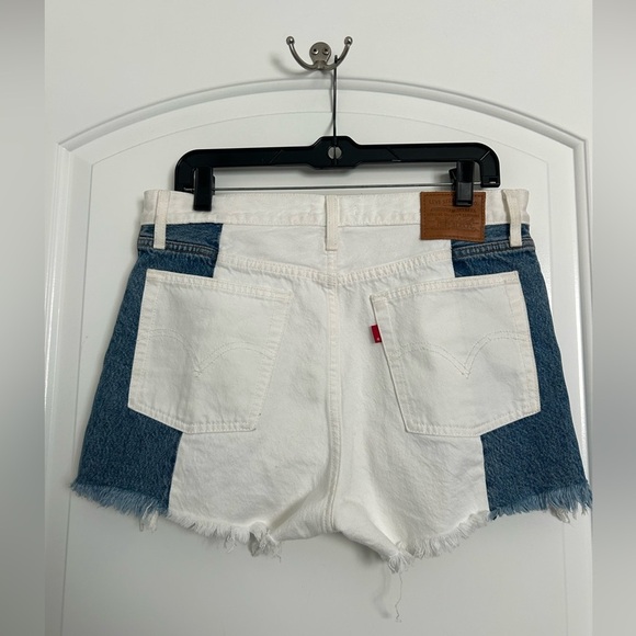 Levi's Premium Women's Two Tone Wedgie Denim Shorts size 30 90s retro denim - Picture 3 of 14